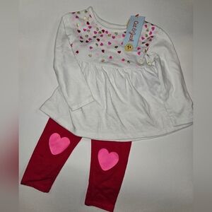 Cat & Jack 2pc Toddler Valentines Outfit Set 18 Mos